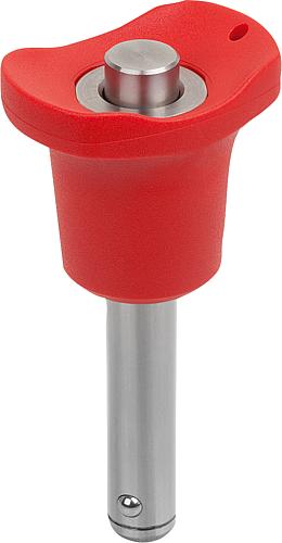 KUGELSPERRBOLZEN MIT PILZGRIFF, D1=16, L=80, L1=13,1, L5=93,1, EDELSTAHL 1.45...