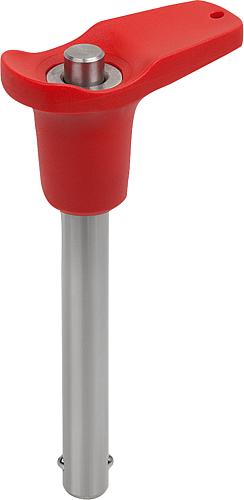KUGELSPERRBOLZEN MIT L-GRIFF, D1=16, L=80, L1=13,1, L5=93,1, EDELSTAHL, KOMP:...