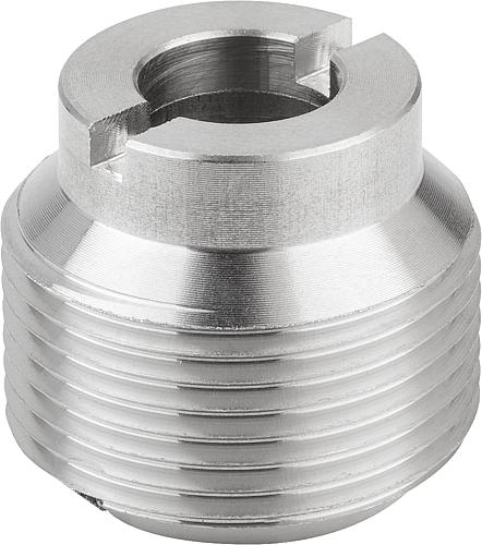 AUFNAHMEBUCHSE D1=M30X1,5, D=16, EDELSTAHL 1.4305 BLANK