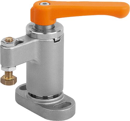 SCHWENKSPANNER RECHTS, MINI, F=550, VERGÜTUNGSSTAHL, VERNICKELT, KOMP:POLYAMI...