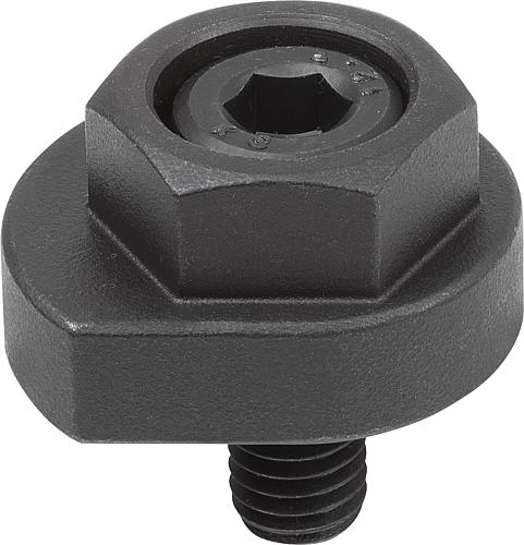 SPANNEXZENTER, M12, S=6,2, F=9,3, VERGÜTUNGSSTAHL SCHWARZ BRÜNIERT KOMP:FEDER...