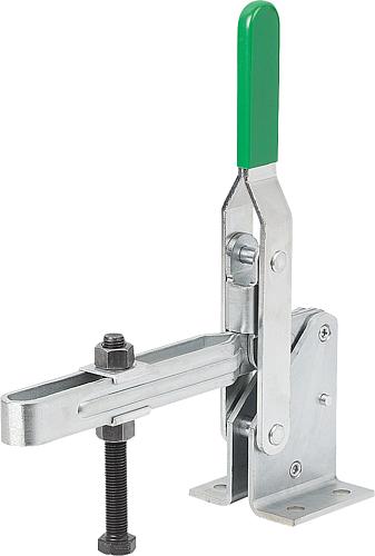 SCHNELLSPANNER VERTIKAL, FUß WAAGRECHT, GROßE AUSFÜHRUNG, STAHL VERZINKT, MIT...