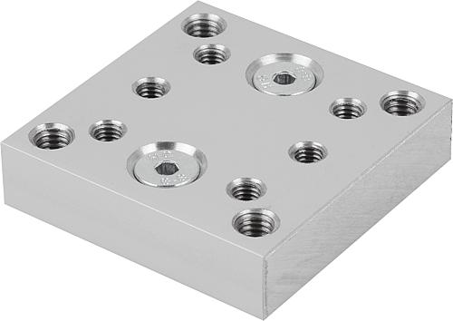 ADAPTERBLOCK FÜR ADAPTERPLATTE 50X50X12 ALUMINIUM, ELOXIERT