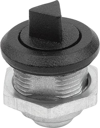 DREHRIEGEL, MIT DREIKANT 6,5MM, H=13,5, ZINK SCHWARZ PULVERBESCHICHTET