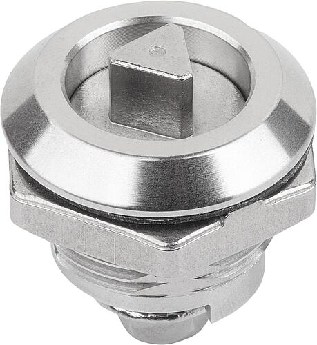DREHRIEGEL KLEINE AUSFÜHRUNG, MIT DREIKANT 7MM, D=28, H=18, EDELSTAHL A4 1.4404