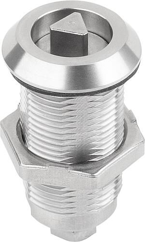 DREHRIEGEL VERLÄNGERTES GEHÄUSE, MIT DREIKANT 7MM, H=60, D=28, EDELSTAHL