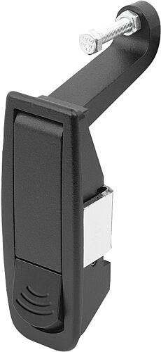 KOMPRESS.-HEBELVERSCHLUSS FLACH, FORM:A, H=50, ZINK SCHWARZ PULVERBESCHICHTET