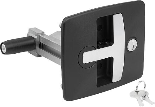 KOMPRESS.-DREHVERSCHLUSS VERSTELLBAR, B=110, L=128 THERMOPLAST, SCHWARZ, KOMP...