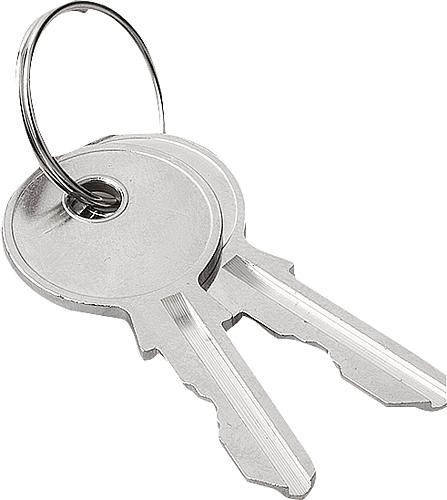 STECKSCHLÜSSEL SCHLIEßUNG 2233, FORM:S STAHL, VERNICKELT