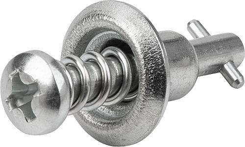 1/4 DREHVERSCHLUSS KREUZSCHLITZKOPF, STAHL VERZINKT, L1=29,65