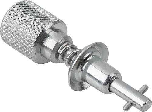 1/4 DREHVERSCHLUSS RÄNDELKOPF, STAHL VERZINKT, L1=32,65