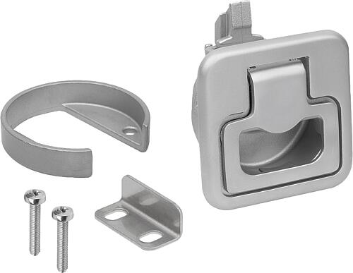 SCHNAPPVERSCHLUSS MIT GRIFF KLAPPBAR, FORM:B NICHT ABSCHLIEßBAR, S=12-22, EDE...