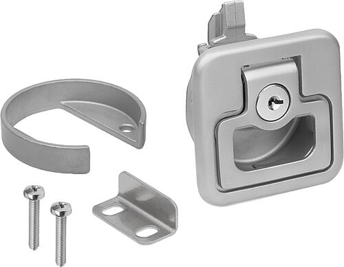 SCHNAPPVERSCHLUSS MIT GRIFF KLAPPBAR, FORM:A ABSCHLIEßBAR, S=12-22, EDELSTAHL...