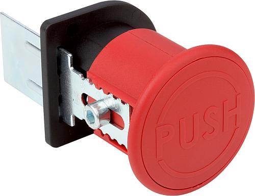 NOTÖFFNER, MIT DRUCKKNOPF, KUNSTSTOFF SCHWARZ, KOMP:KUNSTSTOFF ROT, BN=8/10, ...