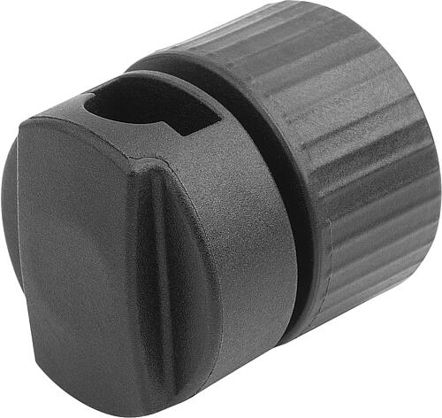 FÜHRUNG FÜR RUNDSTANGEN, D=8, POLYAMID GF30 SCHWARZ RAL9005