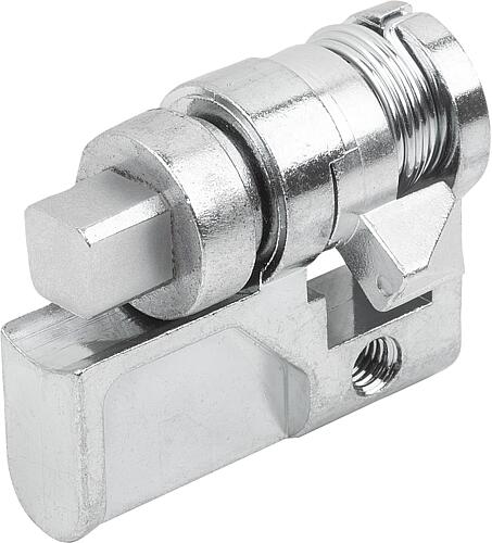 PROFIL-HALBZYLINDER FORMEINSATZVERRRIEGELUNG, FORM:G, MIT VIERKANT 8MM, ZINK ...