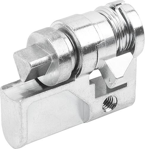 PROFIL-HALBZYLINDER FORMEINSATZVERRRIEGELUNG, FORM:K, MIT DREIKANT 8MM, ZINK ...