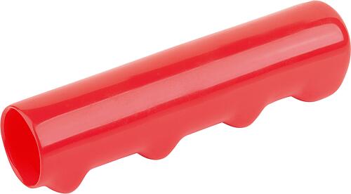 GRIFF RUND D=25,2, L=107, FORM:B, KUNSTSTOFF ROT