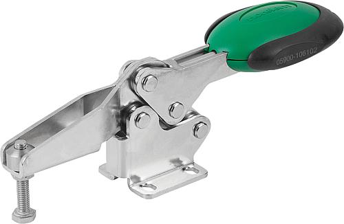 SCHNELLSPANNER HORIZONTAL MIT SICHERHEITSVERRIEG., FUß WAAGRECHT F1=2000, VER...