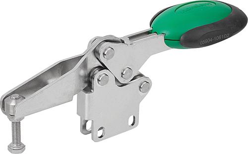 SCHNELLSPANNER HORIZONTAL MIT SICHERHEITSVERRIEG., FUß SENKRECHT F1=2000, VER...