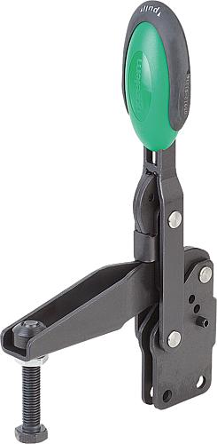 SCHNELLSPANNER VERTIKAL MIT SICHERHEITSVERRIEG., FUß SENKRECHT F1=3000, VERST...