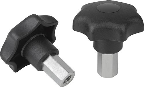 STERNGRIFF VERLÄNGERTER BUND D=M10 L=100, D1=63, H=40, SW=16, FORM:K, THERMOP...