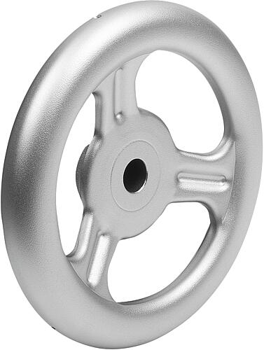 HANDRAD PASSBOHRUNG, D1=125, D2=14H9, FORM:A 3-SPEICHEN, EDELSTAHL A4 1.4404 ...