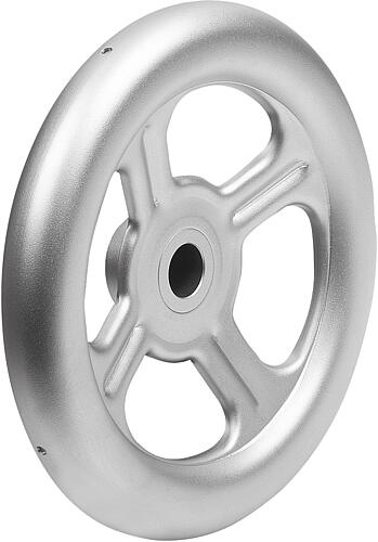 HANDRAD PASSBOHRUNG, D1=200, D2=22H9, FORM:B 4-SPEICHEN, EDELSTAHL A4 1.4404 ...