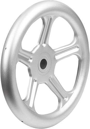 HANDRAD PASSBOHRUNG, D1=400, D2=30H9, FORM:C 5-SPEICHEN, EDELSTAHL A4 1.4404 ...