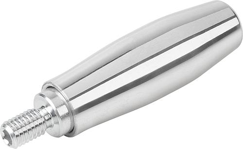 BALLENGRIFF DREHBAR ÄHNLICH DIN98, FORM:GERADE, ALUMINIUM HOCHGLANZPOLIERT, D...