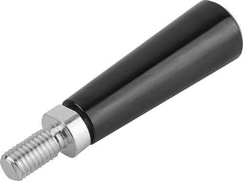 KONUSGRIFF DREHBAR D3=M10 DUROPLAST, KOMP:STAHL, L1=69