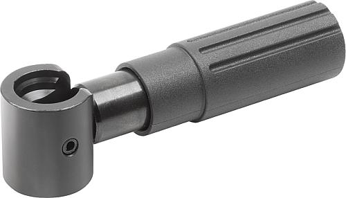ZYLINDERGRIFF UMLEGBAR, GR.4, INNENGEWINDE 5/16-18, L1=83, THERMOPLAST, KOMP:...