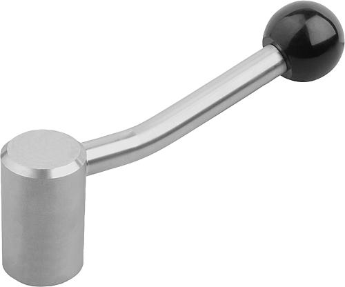 SPANNHEBEL GR.4 M20, A=123, FORM:20° EDELSTAHL, KOMP:KUNSTSTOFF