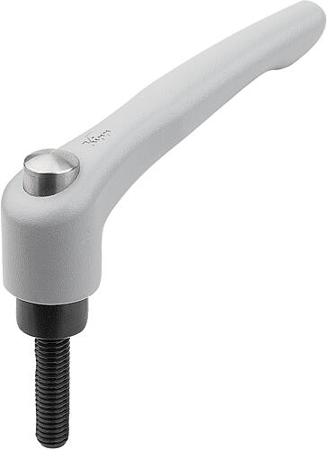 KLEMMHEBEL MIT SCHUTZKAPPE GR.3 3/8-16X60, ZINK GRAU RAL7040 STRUKTURMATT, KO...
