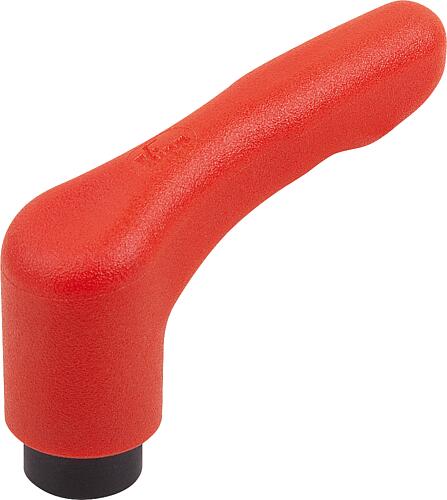 KLEMMHEBEL ECO GR.3 M10, KUNSTSTOFF ROT RAL3020, KOMP:EDELSTAHL