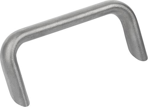 BÜGELGRIFF OVAL SCHRÄGSTEHEND, A=160, L=173, D=M06, EDELSTAHL BLANK 1.4404