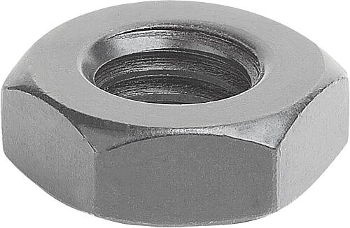 SECHSKANTMUTTER NIEDRIGE FORM 3/4-10, SW=1.250, STAHL GEHÄRTET UND BRÜNIERT