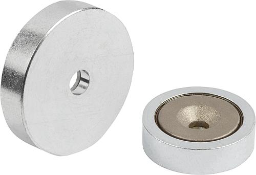 MAGNET FLACHGREIFER, RUND, SMCO, KOMP:STAHL, D=40±0,2, D1=5,5, H=8
