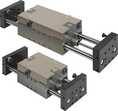LINEARMODUL PNEUMATISCH GR.5, 2 RUNDFÜHRUNGEN, ALUMINIUM, KOMP:STAHL, S=300