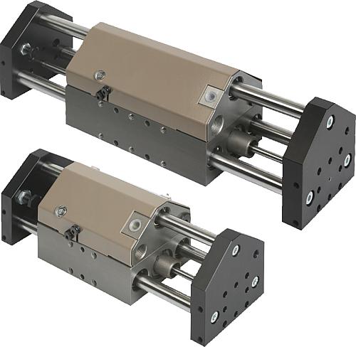 LINEARMODUL PNEUMATISCH GR.5, 3 RUNDFÜHRUNGEN, ALUMINIUM, KOMP:STAHL, S=300