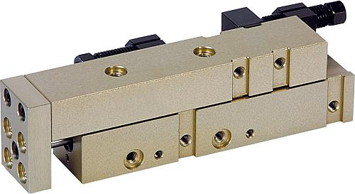 LINEARMODUL PNEUMATISCH, MIT SCHIENENFÜHRUNG GR.4, ALUMINIUM, KOMP:STAHL, S=35