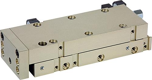 LINEARMODUL PNEUMATISCH, MIT SCHIENENFÜHRUNG GR.6, ALUMINIUM, KOMP:STAHL, S=200