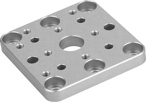 ADAPTERPLATTE GR.8, FORM:A 46X36X6, ALUMINIUM, ELOXIERT
