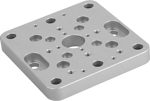 ADAPTERPLATTE GR.12, FORM:B 75X60X10, ALUMINIUM, ELOXIERT