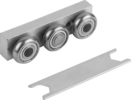 ROLLENFÜHRUNGSWAGEN FESTLAGER GR.45 120X25, FORM:C STAHL, MASSIVAUSFÜHRUNG