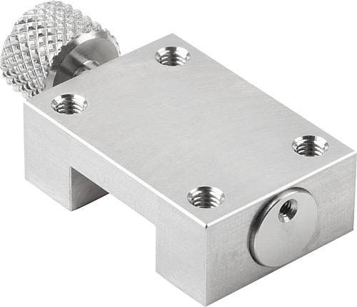 KLEMMELEMENT F.MINIATUR-PROFILFÜHRUNGS. GR.15 B=15 F1=180, EDELSTAHL
