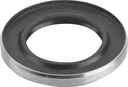 VORSATZDICHTUNGEN, D=40 D1=62, H=5, GESCHLOSSEN, STAHL, KOMP:GUMMI