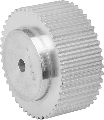 ZAHNRIEMENSCHEIBE PROFIL T5, B=30, N=60, FORM:B OHNE BORDSCHEIBE, ALUMINIUM B...