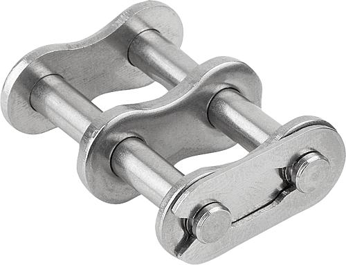 VERBINDUNGSGLIED 2-FACH, FORM:E STECKGLIED M.FEDERVERSCHL., EDELSTAHL, ISO=16B-2