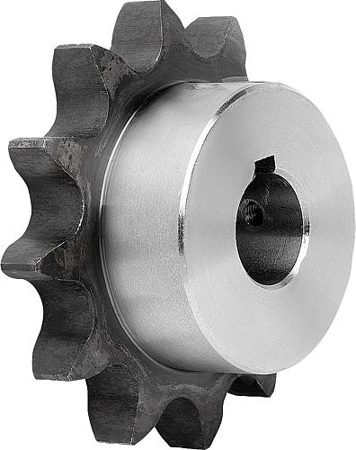 KETTENRAD EINFACH, 1X17,02MM, N=25 STAHL, EINBAUFERTIG, ISO=16B-1